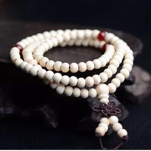 TIBETAN WHITE SANDALWOOD MALA BRACELET